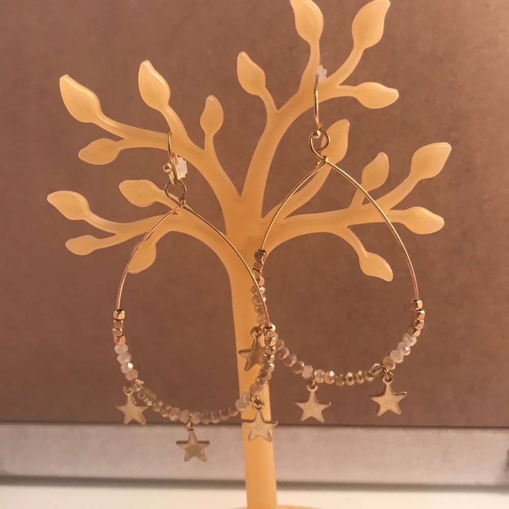 Star drop earrings